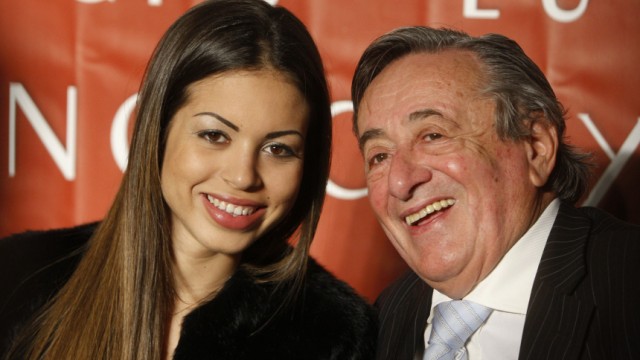 Austrian businessman Lugner and El Mahroug of Morocco known as Ruby Rubacuori attend a news conference in Vienna