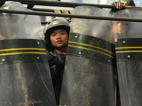 Polizei kontrolliert Xinjiang mit eiserner Hand;AFP
