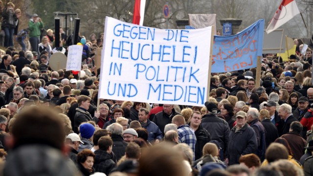 Solidaritaetsdemonstration fuer Karl-Theodor zu Guttenberg