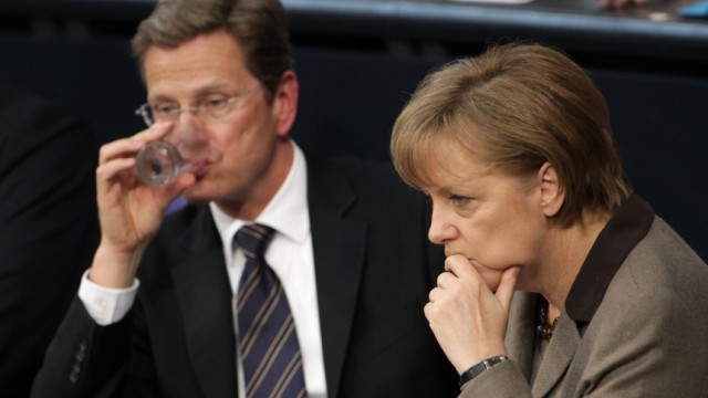 Bundestag - Merkel Westerwelle