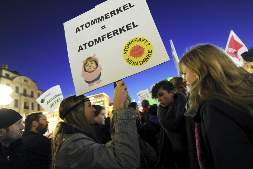 Atomkraft-Gegner demonstrieren in München