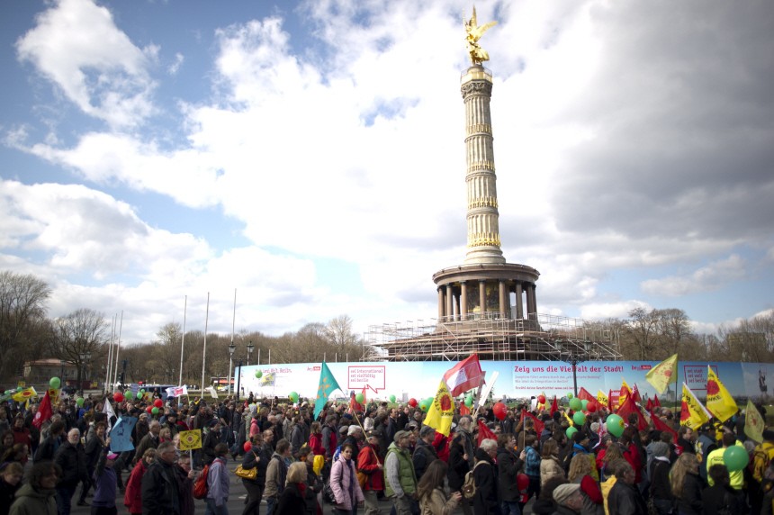 Demonstration gegen Atomenergie in Berlin