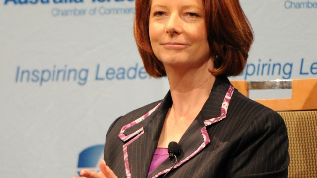 Cyber-Angriff auf Australien: Australiens Premierminsiterin Julia Gillard: Vertrauliche Regierungsmails von Hackern ausgelesen.