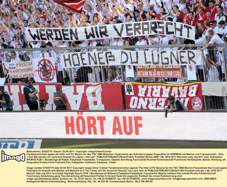 Fanproteste gegen Uli Hoeneß