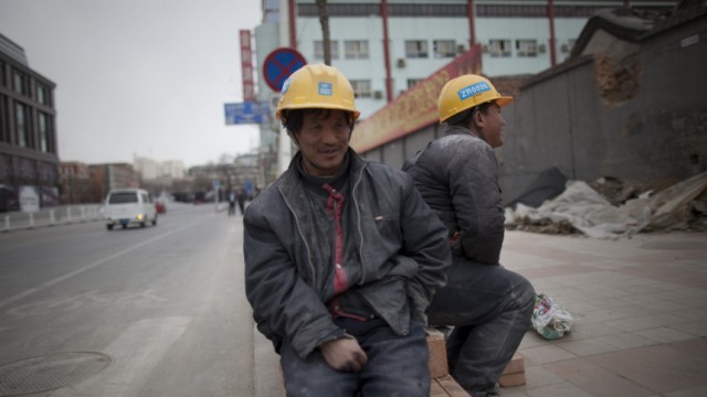 Bauarbeiter in Peking