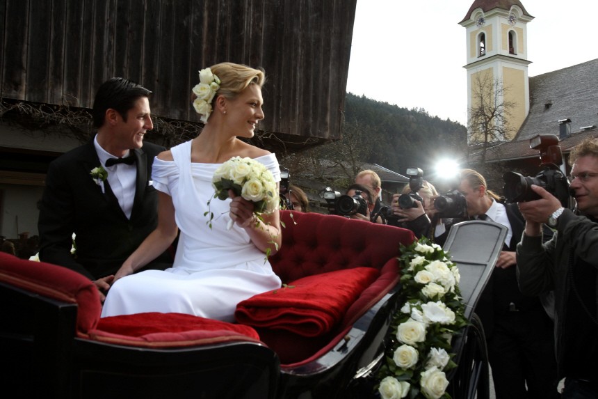 Kirchliche Hochzeit von Olympiasiegerin Riesch