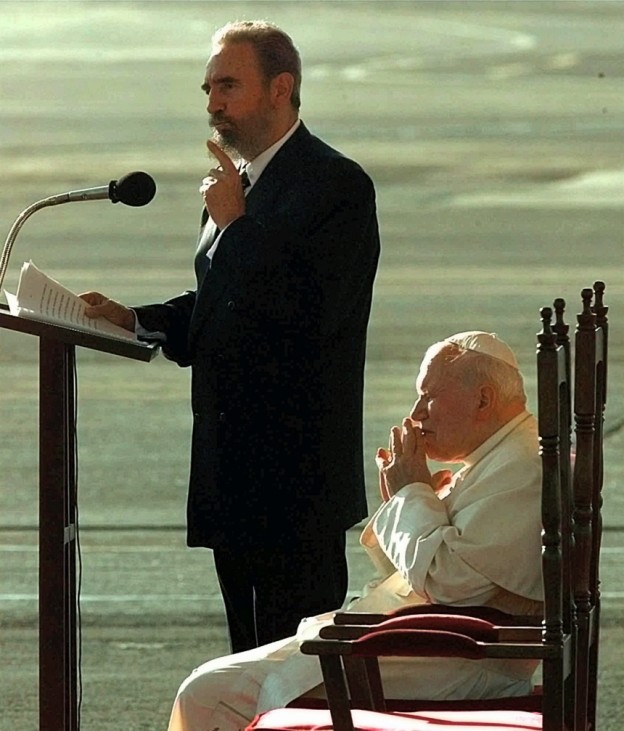 Papst Johannes Paul II und Fidel Castro, 1998