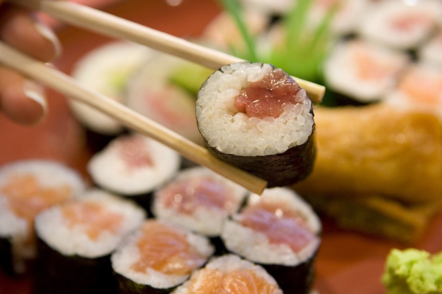 Sushi Stäbchen Japan Reis