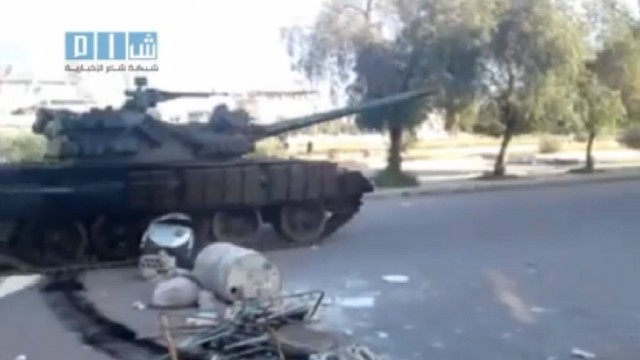Syrian military deploys tanks