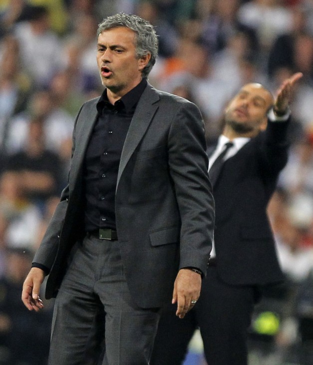 coach Jose Mourinho, coach Josep Guardiola