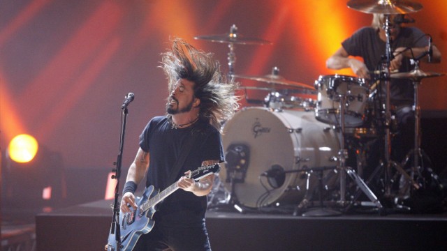 Lead singer Dave Grohl of Foo Fighters performs You're So Vain at The Grammy Nominations Concert Live! Countdown to Music's Biggest Night in Los Angeles
