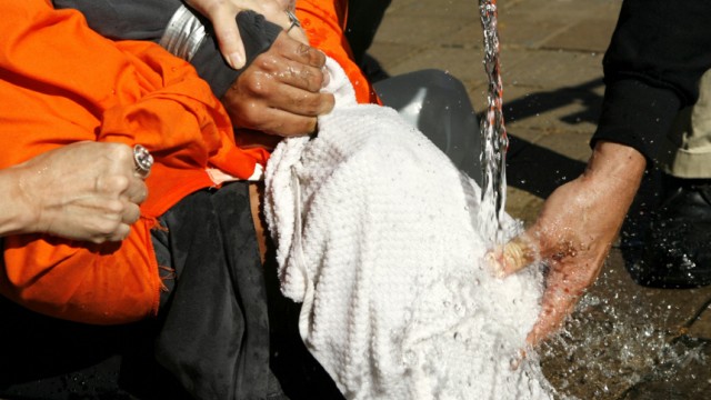 Folter waterboarding at the Justice Department in Washington