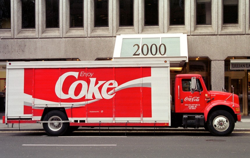 Coca Cola Lieferwagen in Washington, 2001