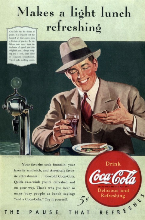 Werbung für Coca-Cola, 1940