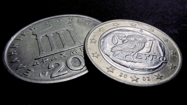 Drachmen und Euro