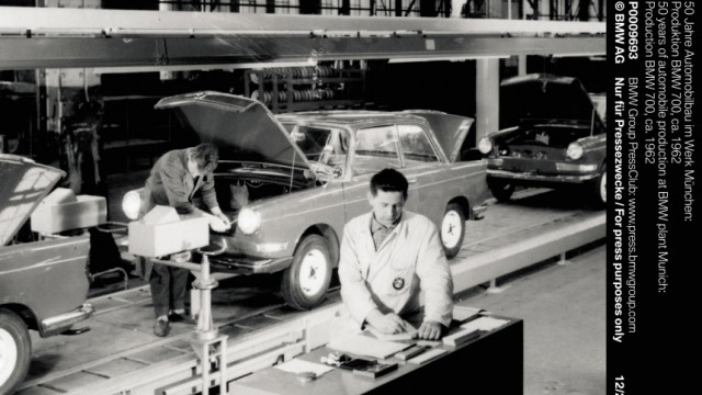 Automobilhersteller: Eine BMW-Werkstatt Ende der 1950er Jahre.