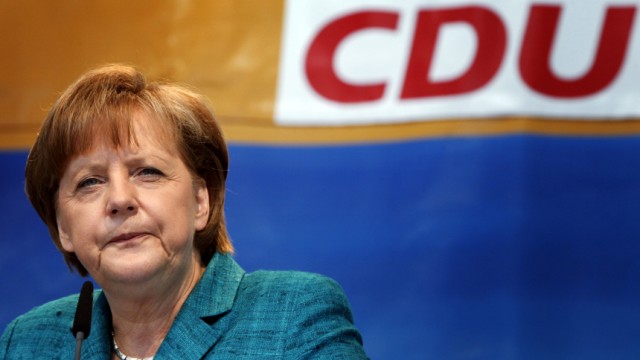 Angela Merkel beim CDU-Wahlkampf in Bremerhaven
