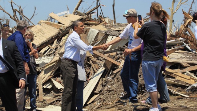 President Obama Visits Joplin, Missouri In Aftermath Of Devastati
