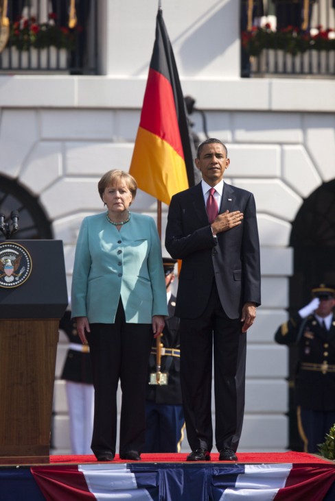 President Barack Obama Hosts Ceremonial Arrival for German Chance