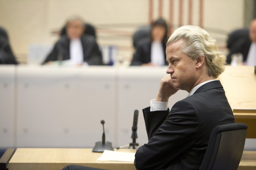Dutch politician Geert Wilders in court