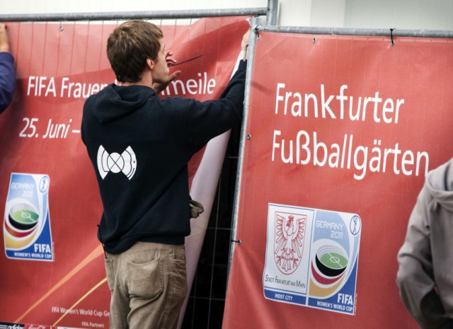 FIFA Frauen-WM - Vorbereitungen für Fanmeile in Frankfurt