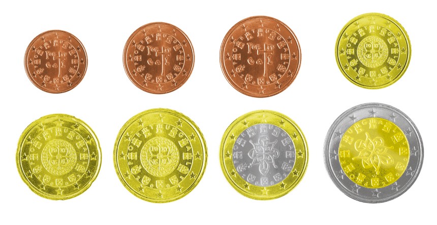 Rückseiten portugiesischer Euro-Münzen