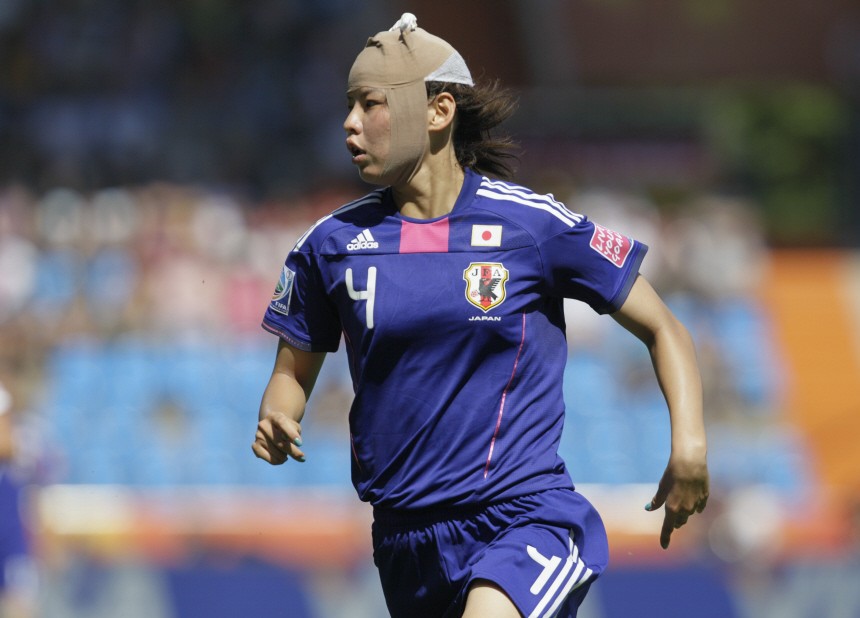 Japan's Kumagai runs during her Women's World Cup Group B soccer match against New Zealand in Bochum