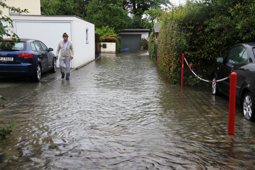 Überschwemmung Unterhaching