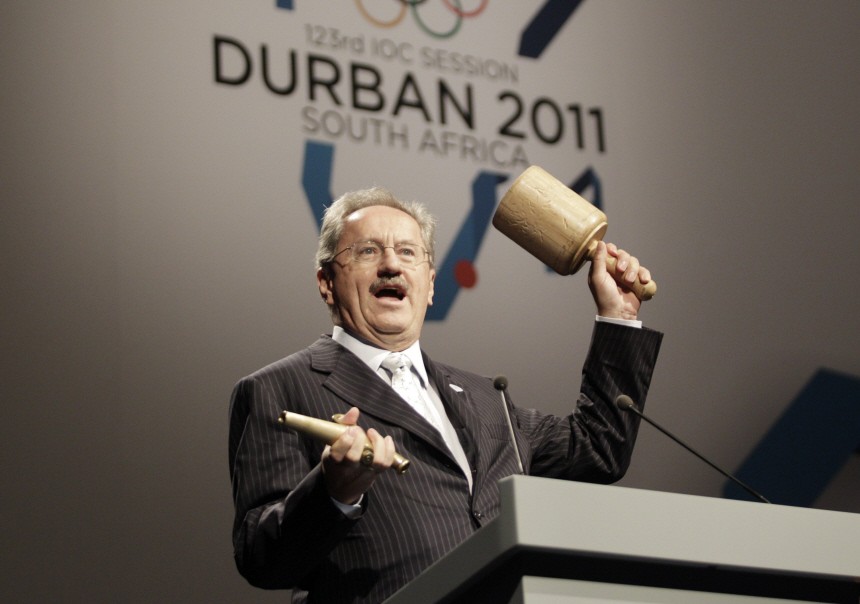 Mayor of Munich Ude speaks during the Munich bid city presentation to the 123rd IOC session in Durban
