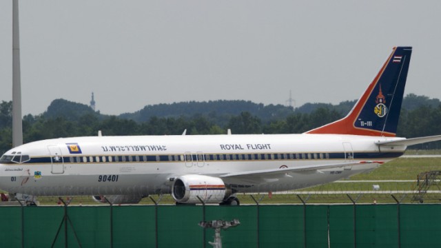 Beschlagnahmtes Flugzeug des thailändischen Kronprinzen