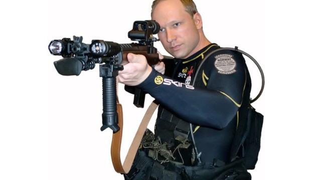 A picture of Anders Behring Breivik taken from a book downloaded from a link posted on the Norwegian discussion website, www.freak.no, and entitled '2083 - A European Declaration of Independence', is seen in this screen grab