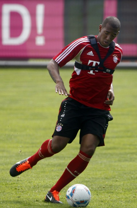 FC Bayern Munich's new player, former Manchester City defender Boateng attends a training session in Munich