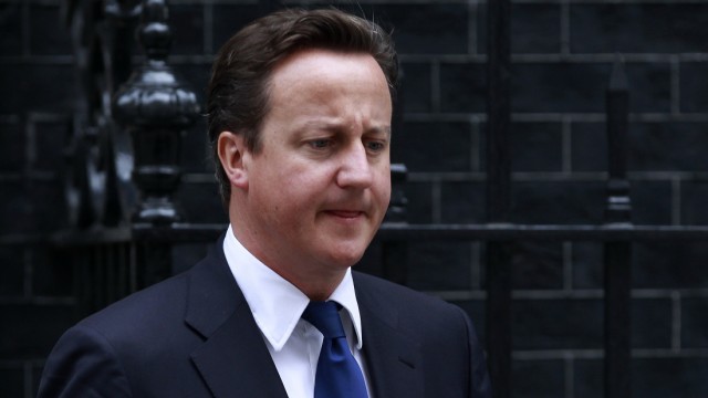 Britain's Prime Minister David Cameron leaves 10 Downing Street in London