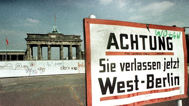 Berliner Mauer vor dem Brandenburger Tor, 1984