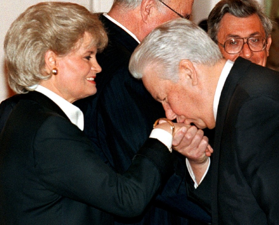 Hannelore Kohl und Boris Jelzin in Moskau, 1996