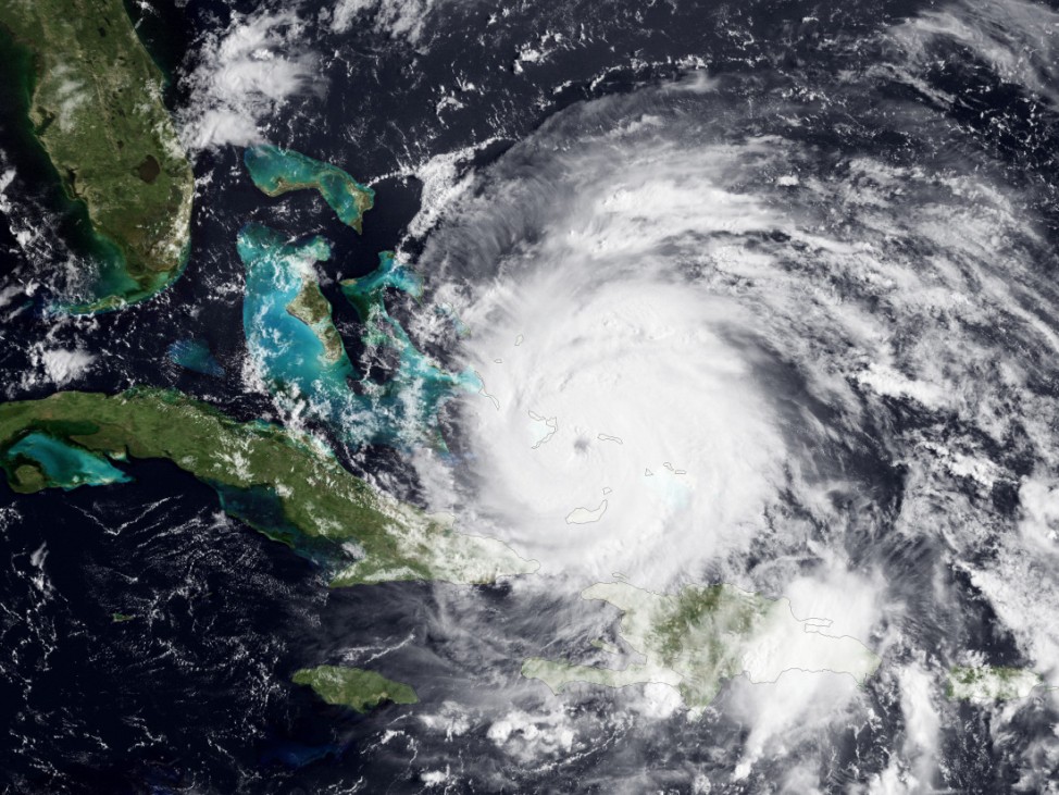 NOAA handout satellite image of Hurricane Irene