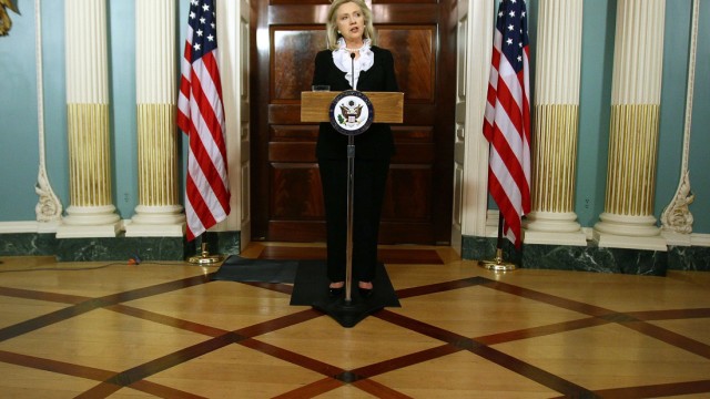 Secretary Of State Hillary Clinton Makes Statement On Syria