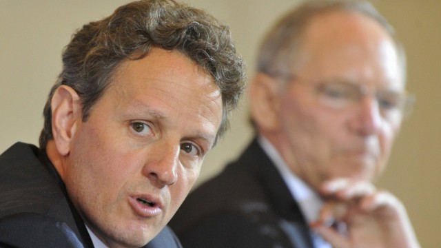 Schaeuble trifft US-amerikanischen Finanzminister Geithner