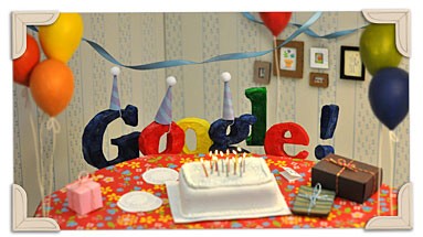 Google Doodle: Google's 13. Geburtstag