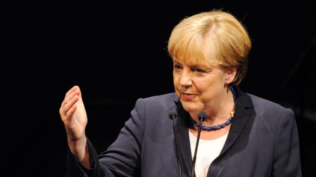 Empfang zum 70. Geburtstag von Stoiber -  Angela Merkel