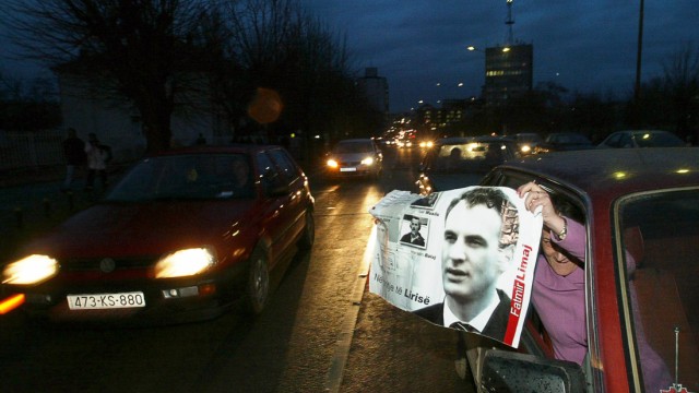 Kosovo Albanians celebrate acquittal of former rebel Limaj