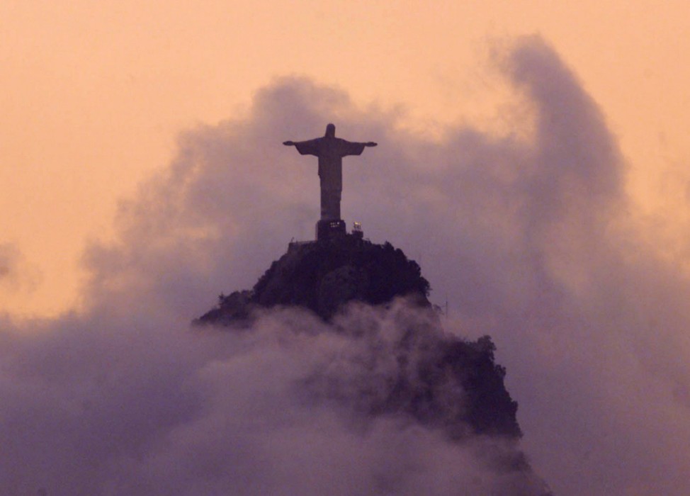 STATUE OF CHRIST THE REDEEMER ATOP CORCOVADO MOUNTAIN IN RIO