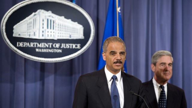 FBI Director Robert Mueller and Attorney General Eric Holder anno