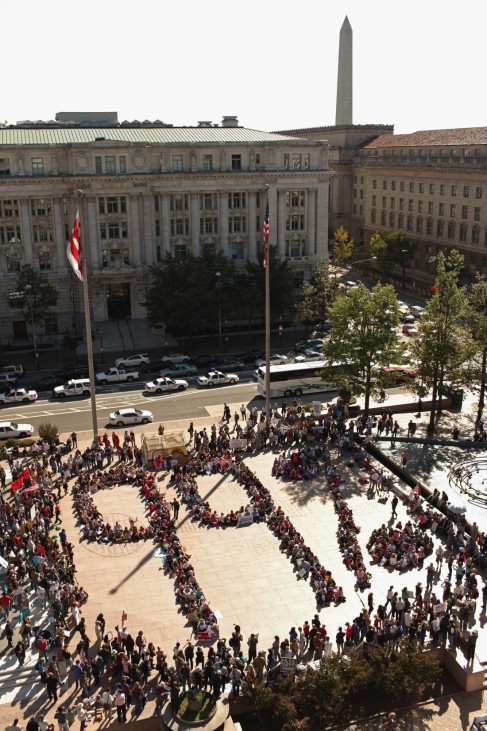 Wall Street Protests Spreads To DC's Freedom Plaza