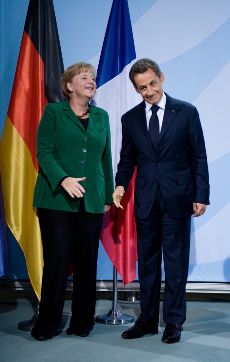 Merkel empfaengt Sarkozy