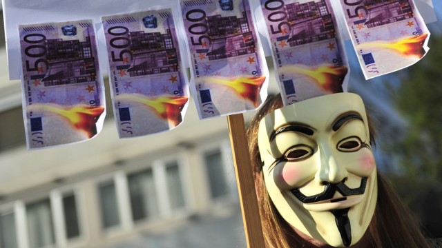 Bankenritiker protestieren in Frankfurt