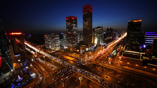 Peking China Nachtleben