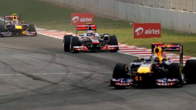 Formel 1 in Asien: Sebastian Vettel, vorne, wo sonst? Der Deutsche hat auch das erste Rennen der Formel 1 in Indien gewonnen.