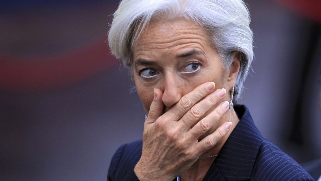 International Monetary Fund President Lagarde gestures as she arrives for the second day of the G20 Summit in Cannes