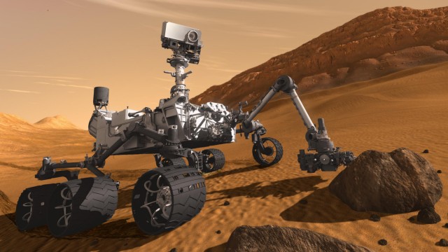 Mission zum Roten Planeten gestartet: Der Rover "Curiosity" (Neugier) soll zwei Jahre lang erkunden, wie lebensfeindlich oder auch -freundlich der Mars in der Vergangenheit war und für künftige bemannte Missionen sein kann.